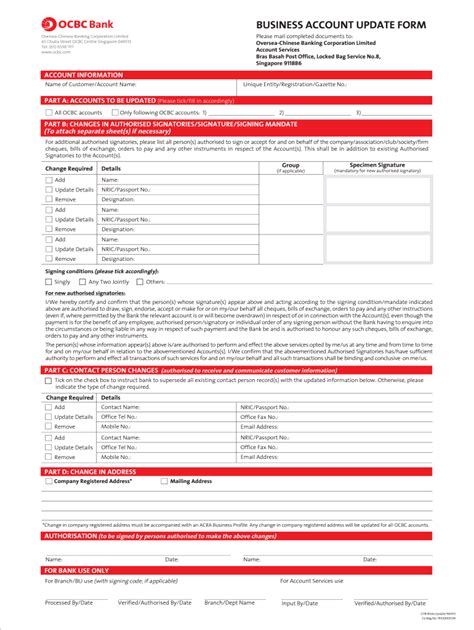 closing of ocbc business account.